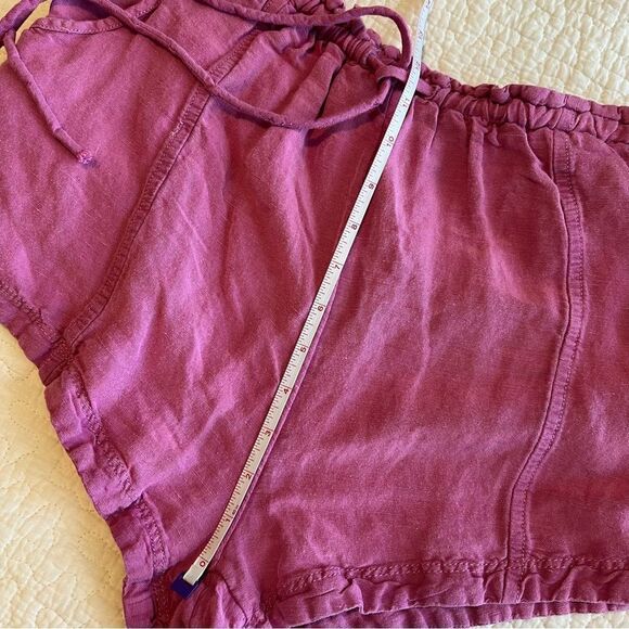 ✨ Free People Mirella Drawstring Shorts Linen Blend Pink Purple Small - Picture 12 of 13